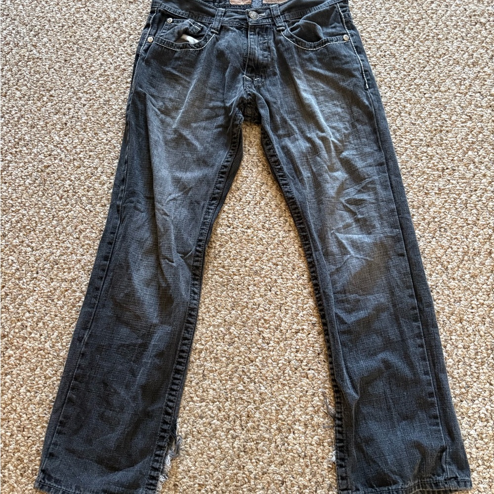 Black y2k straight leg jeans